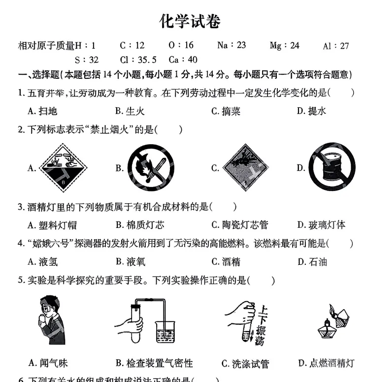(中考一模)洛阳市瀍河区2025年中考一模试卷及答案(语数英物化道史) 第8张