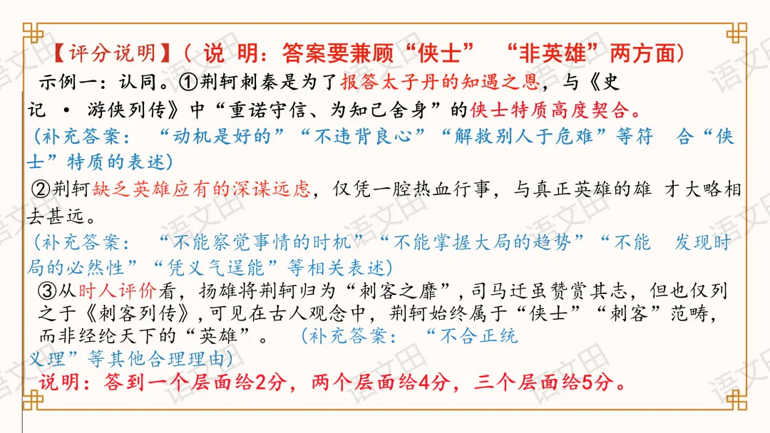 2026届南昌一模试卷讲评(主观题及作文评分细则) 第36张