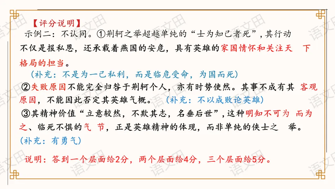 2026届南昌一模试卷讲评(主观题及作文评分细则) 第38张