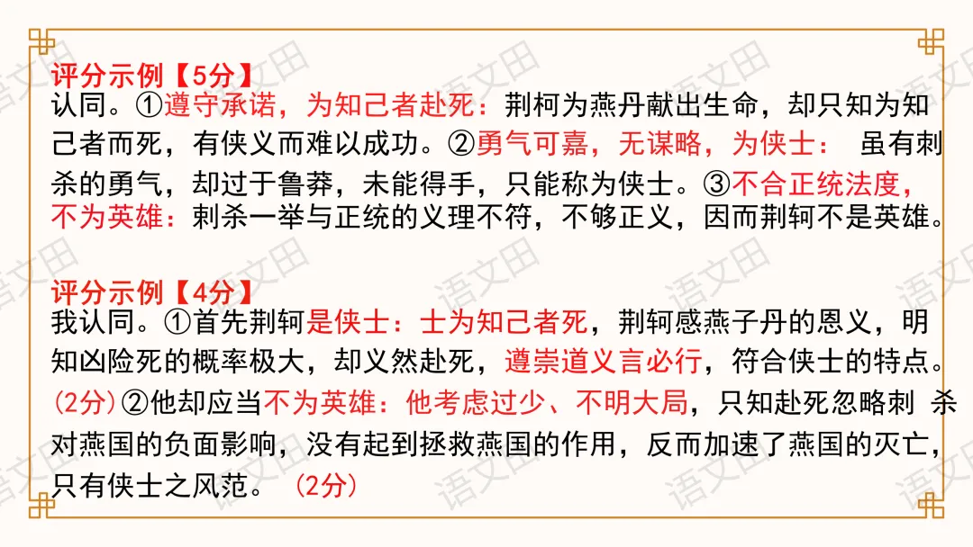 2026届南昌一模试卷讲评(主观题及作文评分细则) 第39张