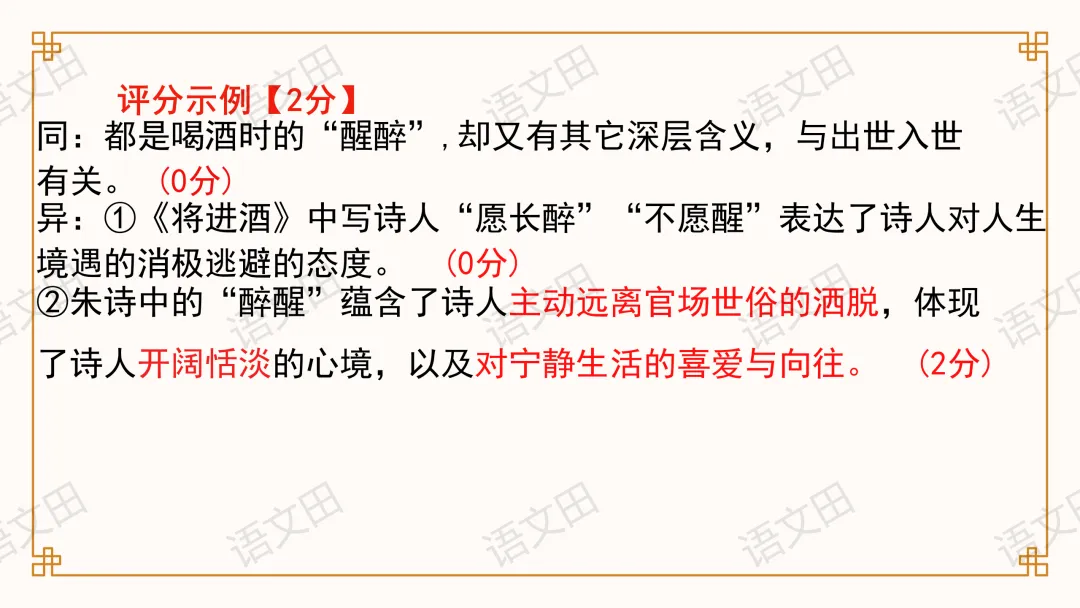 2026届南昌一模试卷讲评(主观题及作文评分细则) 第46张