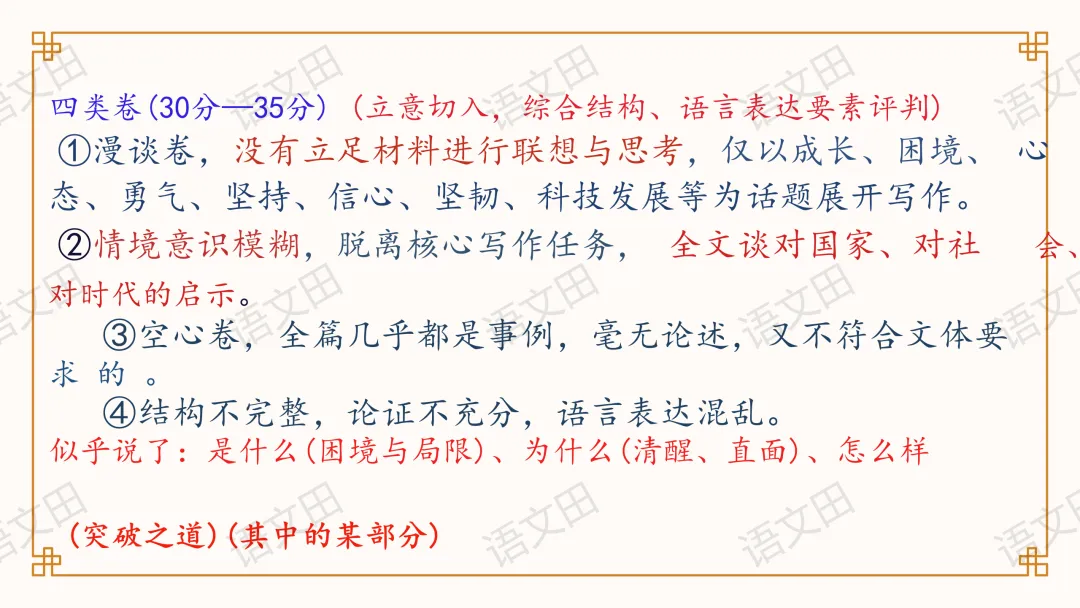 2026届南昌一模试卷讲评(主观题及作文评分细则) 第82张