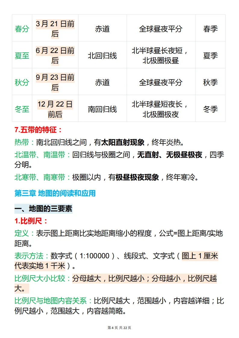 中考地理必背【地理最全基础知识点】,可打印 快收藏 第4张