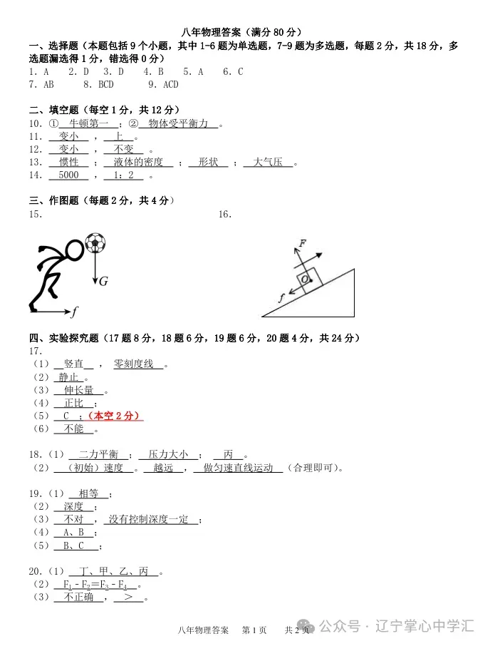 2025年5月鞍山铁东某校八年期中试卷+答案(全) 第15张