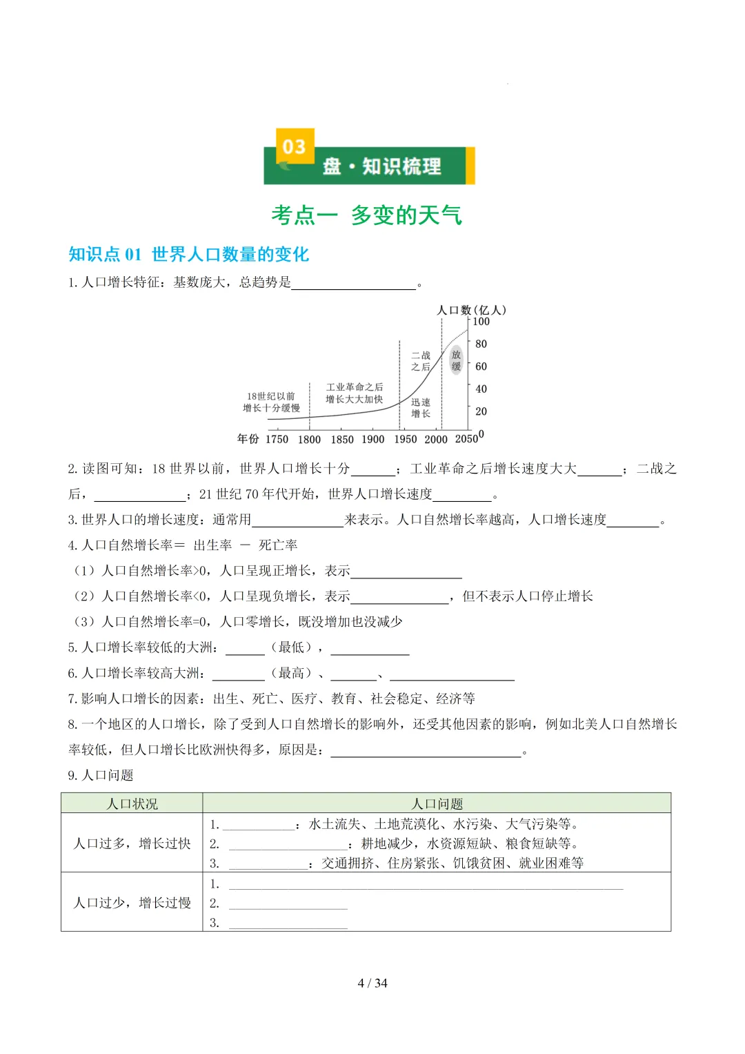 【初中资料】中考地理:《专项复习》专题05居民与文化发展与合作(10大知识点3大技法3大易错点,知识清单)+电子版+抓紧收藏-可下载打印!-第7张图片-四季读书网