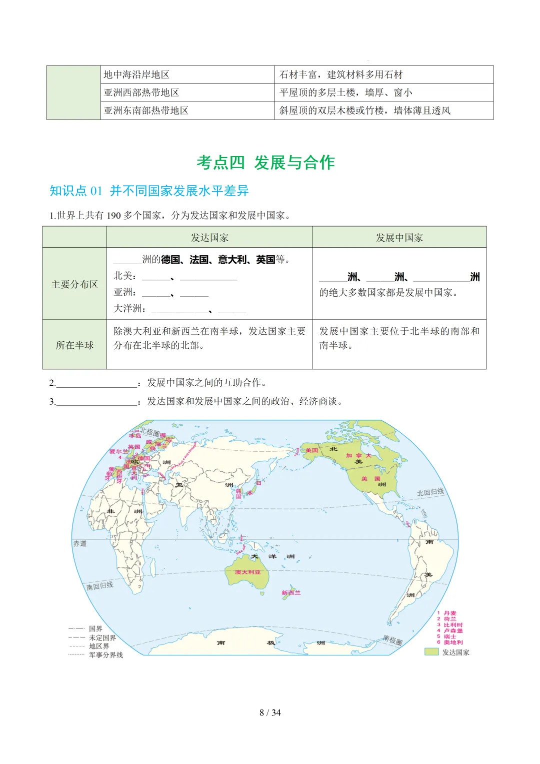 【初中资料】中考地理:《专项复习》专题05居民与文化发展与合作(10大知识点3大技法3大易错点,知识清单)+电子版+抓紧收藏-可下载打印!-第11张图片-四季读书网