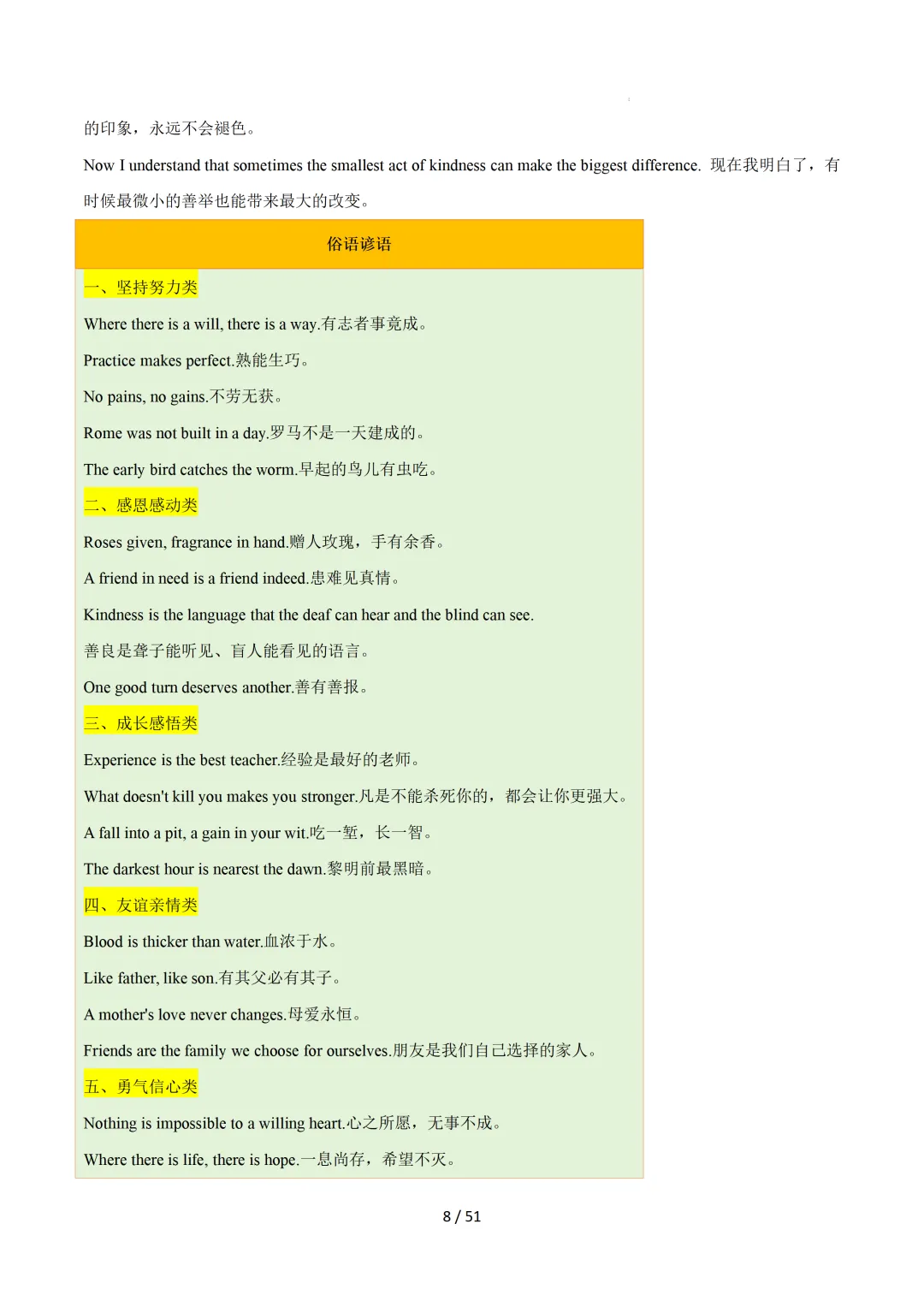 2026中考英语:写作必备万能提分金句【背诵版】-第10张图片-四季读书网