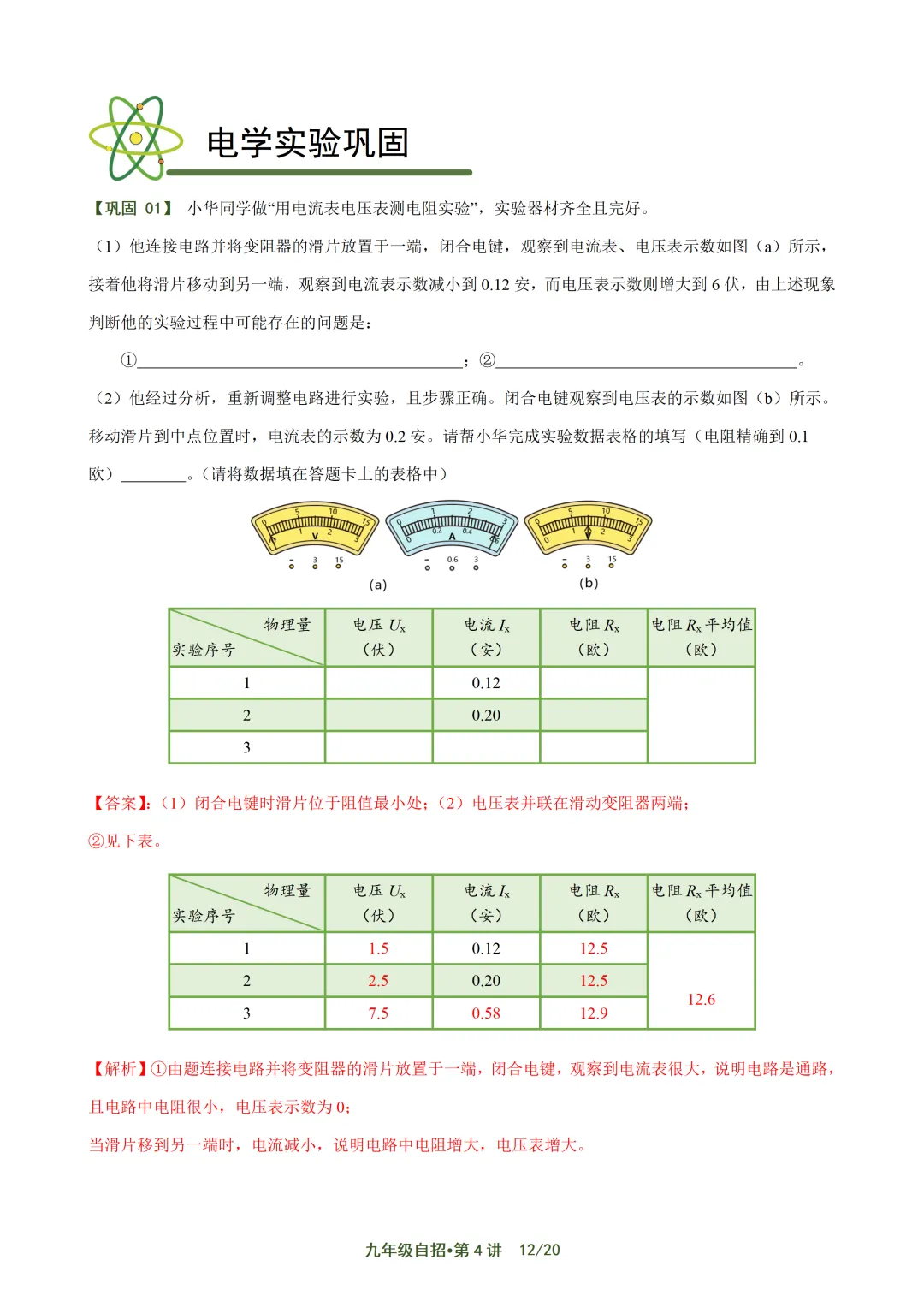 上海自招物理真题解析与讲义 第56张