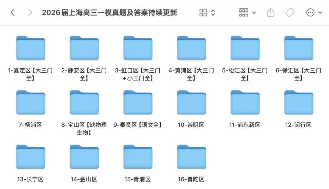 上海全区高三一模真题试卷! 第2张