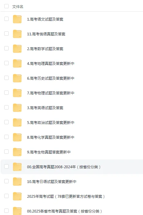【全国高考真题合集】2008-2025高考试题与答案解析电子版可打印pdf含历年解析 第2张