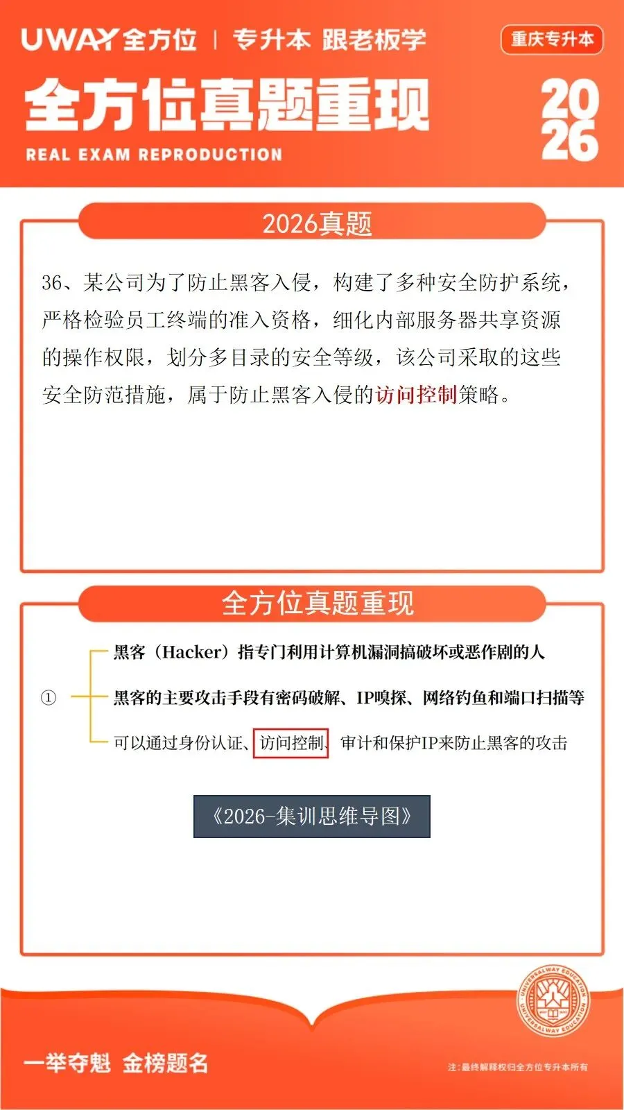 41道原题!2026年重庆专升本计算机真题重现 第44张 41道原题!2026年重庆专升本计算机真题重现 第44张