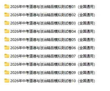 2026年中考道德与法治精品模拟测试卷01 ~10 第19张