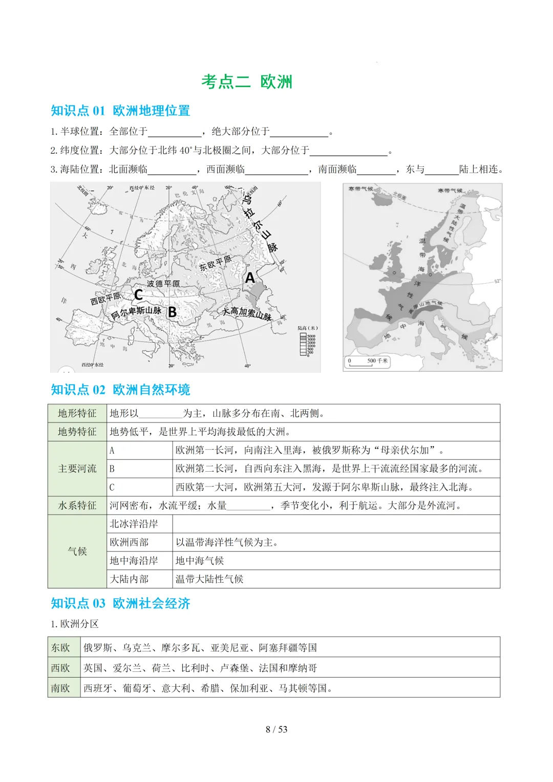 【初中资料】中考地理:《专项复习》专题06认识大洲(15大知识点3大技法6大易错点,知识清单)(全国通用)+电子版+抓紧收藏-可下载打印!! 第11张