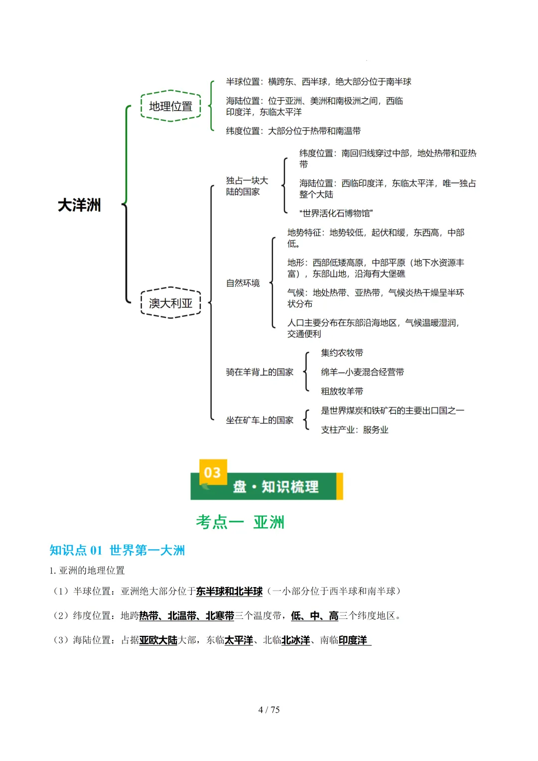 【初中资料】中考地理:《专项复习》专题06认识大洲(15大知识点3大技法6大易错点,知识清单)(全国通用)+电子版+抓紧收藏-可下载打印!! 第26张