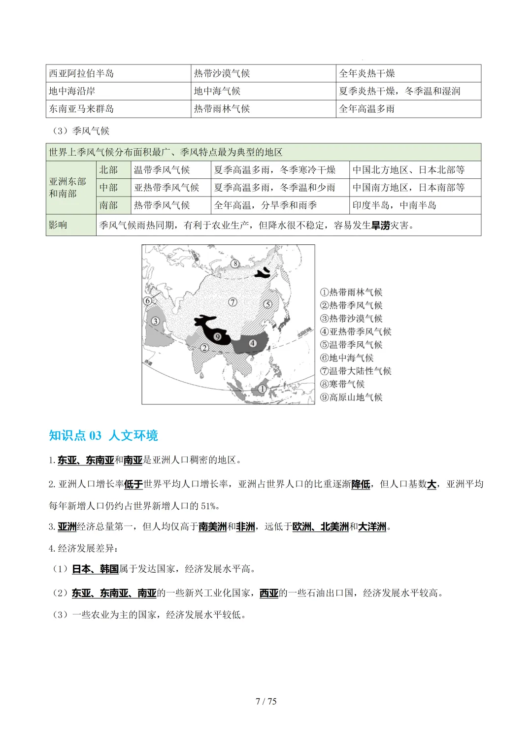 【初中资料】中考地理:《专项复习》专题06认识大洲(15大知识点3大技法6大易错点,知识清单)(全国通用)+电子版+抓紧收藏-可下载打印!! 第29张