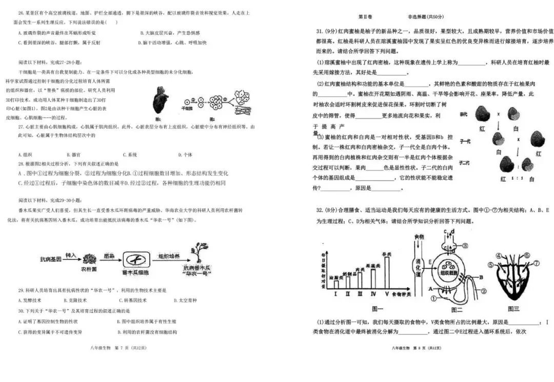 2025年青岛八年级地生会考真题&各区模考真题(含答案,附近五年真题汇总) 第54张