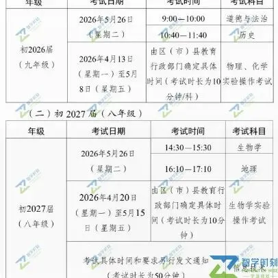 家长速进!2026成都中考时间安排新鲜出炉 第2张