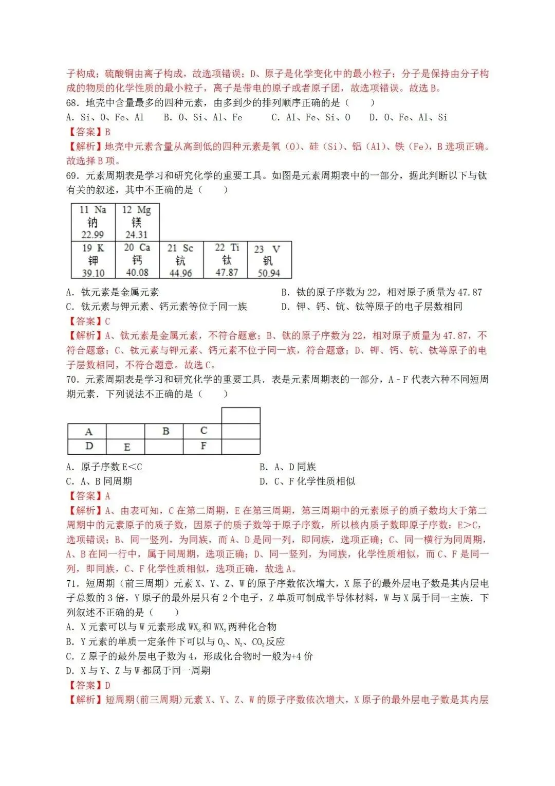中考化学总复习必杀考点80题(含答案) 第31张
