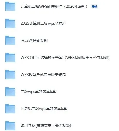 26年3月最新!计算机二级考试真题题库汇总(MS Office+WPS+Python+C+) 第2张