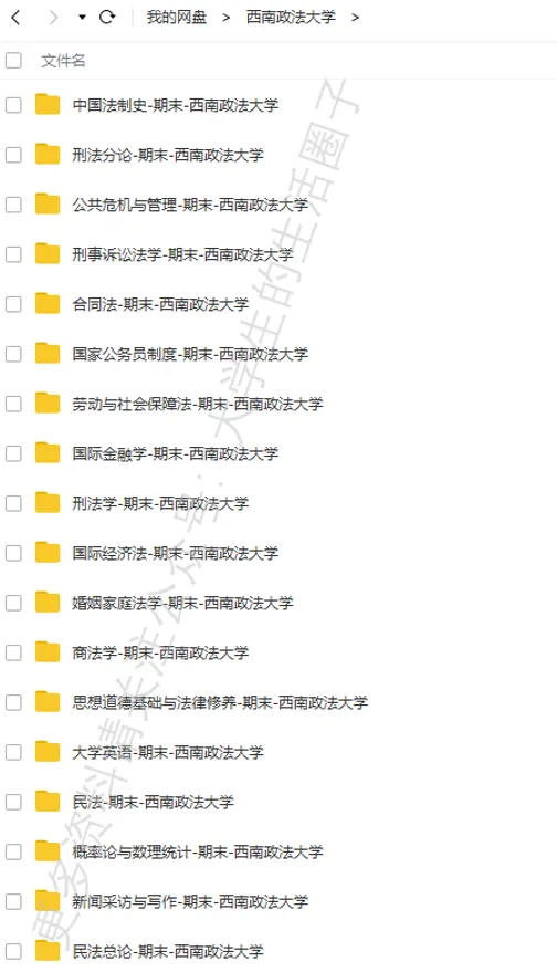西南政法大学期末考试多科目历年试卷真题免费领取,西政同学的专属福利来了! 第6张