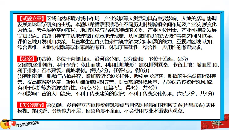 高考微专题《高考真题分类官方解析合集》城镇、乡村区位与空间结构 (选自:城市与自然环境) 第77张 高考微专题《高考真题分类官方解析合集》城镇、乡村区位与空间结构 (选自:城市与自然环境) 第77张