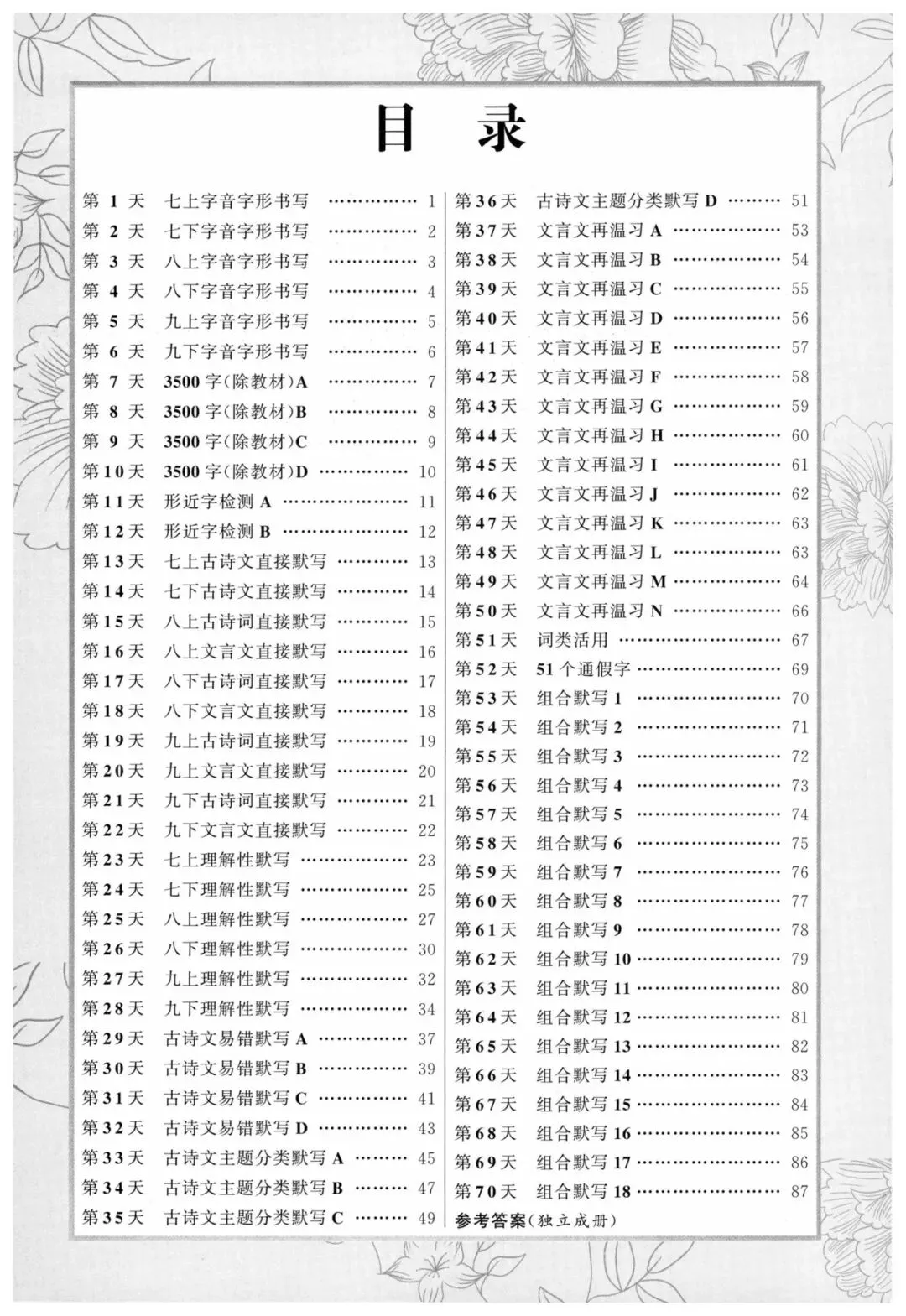 中考语文基础知识点默写小纸条(空白版+答案) 第2张