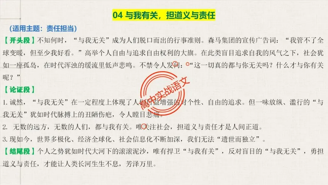【对标真题】高分【议论文模板】实战应用+热点高频作文主题模板100组(开头段+论证段+结尾段) 第31张