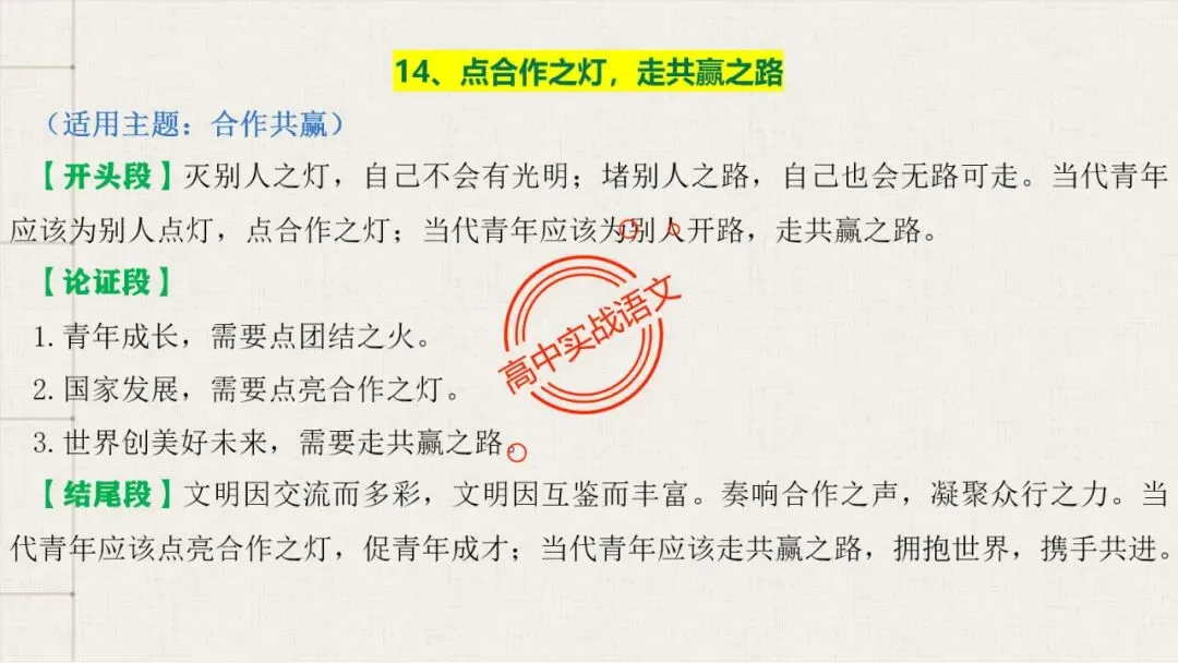 【对标真题】高分【议论文模板】实战应用+热点高频作文主题模板100组(开头段+论证段+结尾段) 第41张