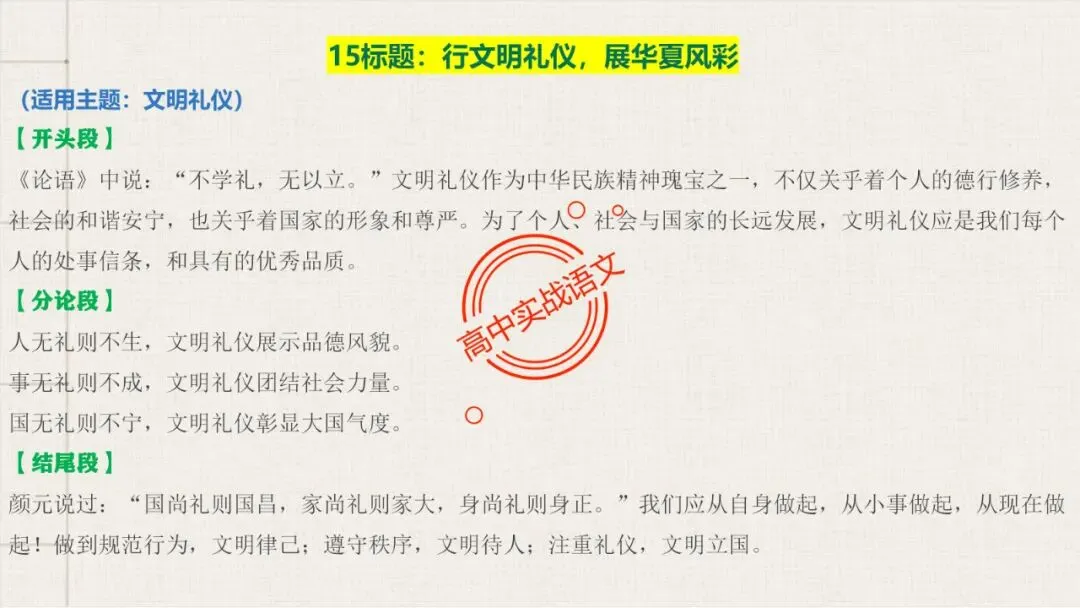 【对标真题】高分【议论文模板】实战应用+热点高频作文主题模板100组(开头段+论证段+结尾段) 第42张