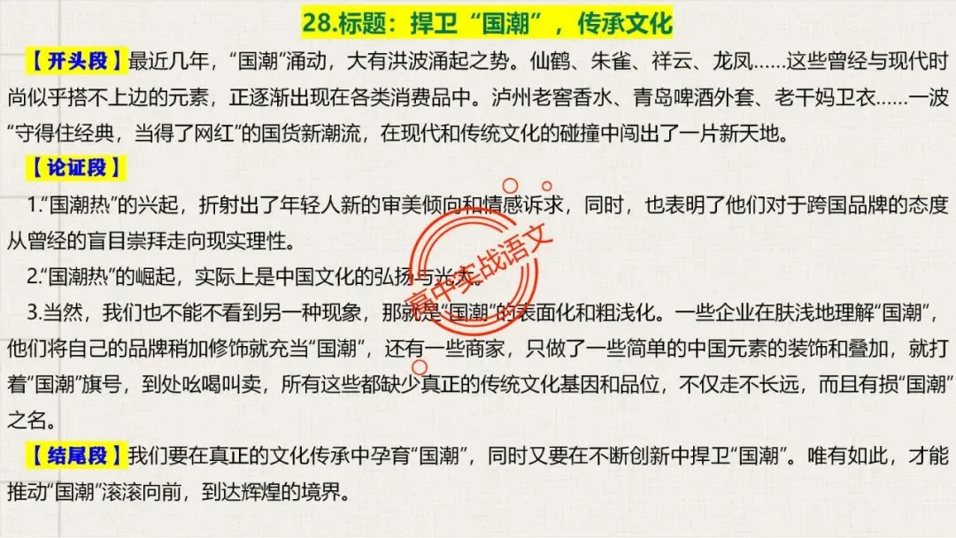 【对标真题】高分【议论文模板】实战应用+热点高频作文主题模板100组(开头段+论证段+结尾段) 第55张