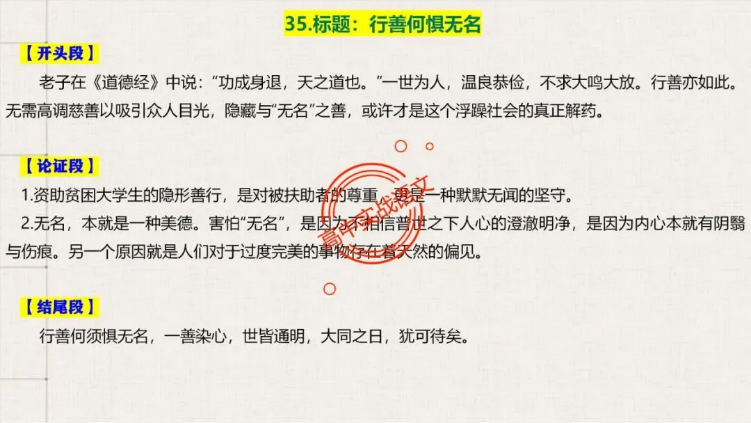 【对标真题】高分【议论文模板】实战应用+热点高频作文主题模板100组(开头段+论证段+结尾段) 第62张