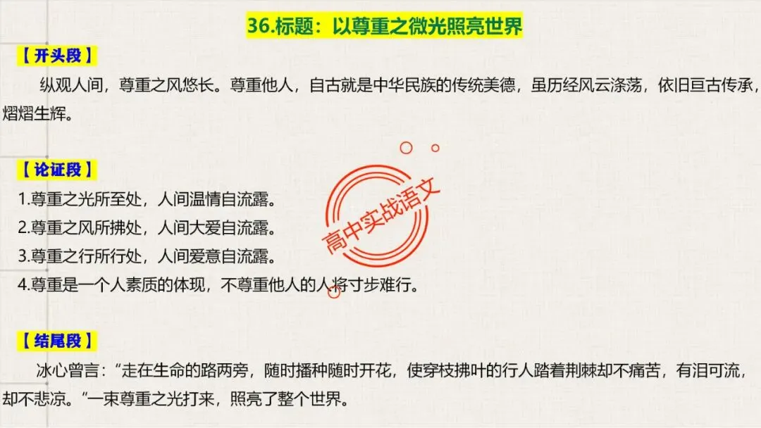 【对标真题】高分【议论文模板】实战应用+热点高频作文主题模板100组(开头段+论证段+结尾段) 第63张