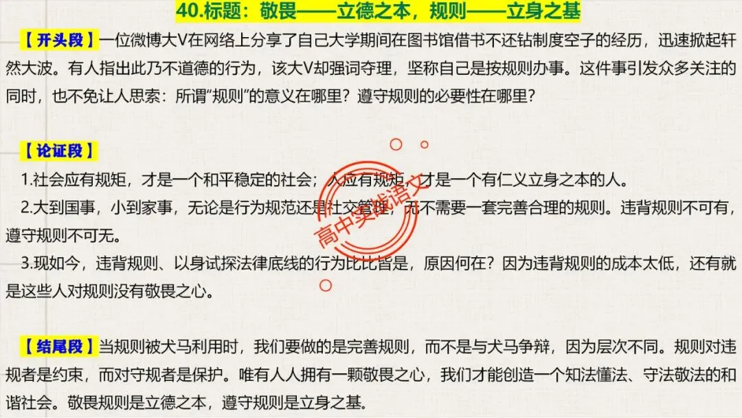 【对标真题】高分【议论文模板】实战应用+热点高频作文主题模板100组(开头段+论证段+结尾段) 第67张