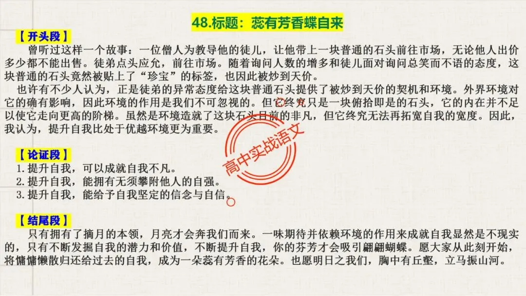【对标真题】高分【议论文模板】实战应用+热点高频作文主题模板100组(开头段+论证段+结尾段) 第75张