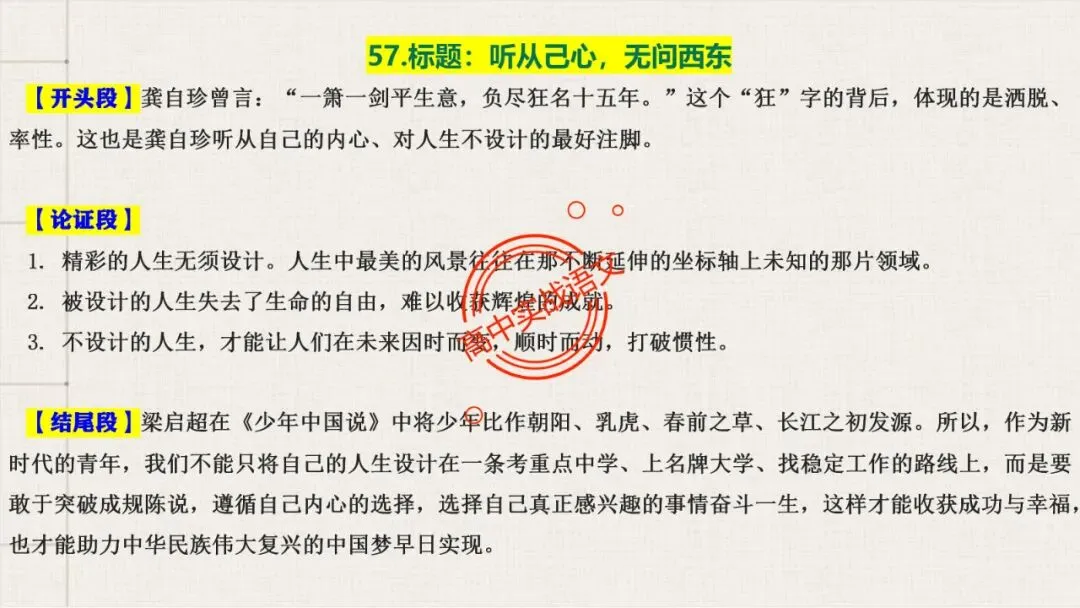 【对标真题】高分【议论文模板】实战应用+热点高频作文主题模板100组(开头段+论证段+结尾段) 第84张