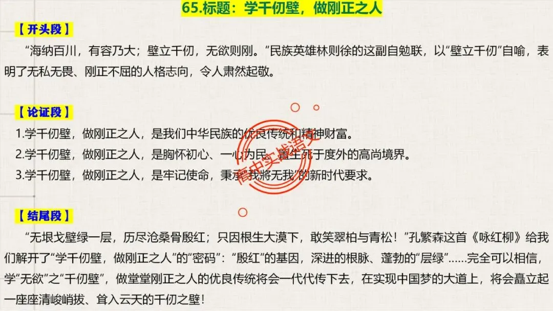 【对标真题】高分【议论文模板】实战应用+热点高频作文主题模板100组(开头段+论证段+结尾段) 第92张