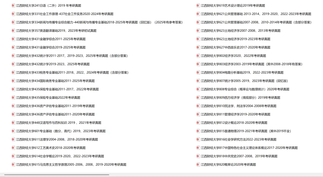 江西财经大学考研专业课历年真题汇总(含2026真题) 第2张