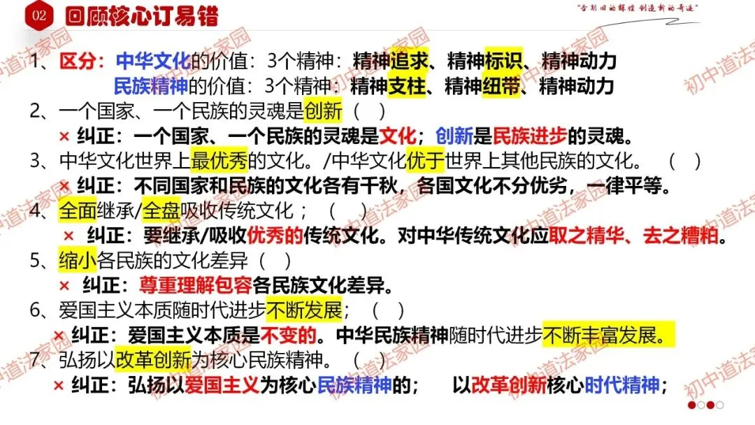 中考政治丨道德与法治一轮复习 专题21 守望精神家园 第23张