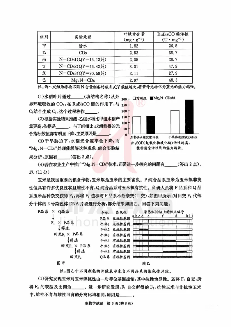 2026成都二诊全科试卷&答案,一键查收! 第7张