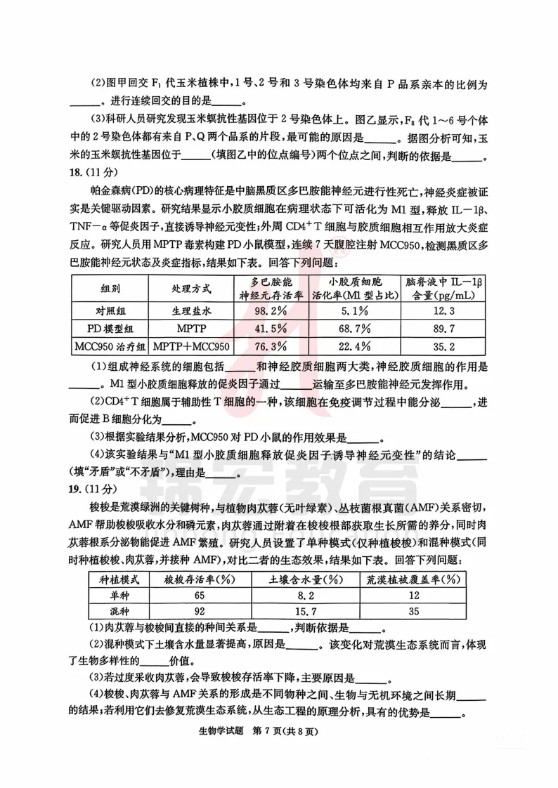 2026成都二诊全科试卷&答案,一键查收! 第8张
