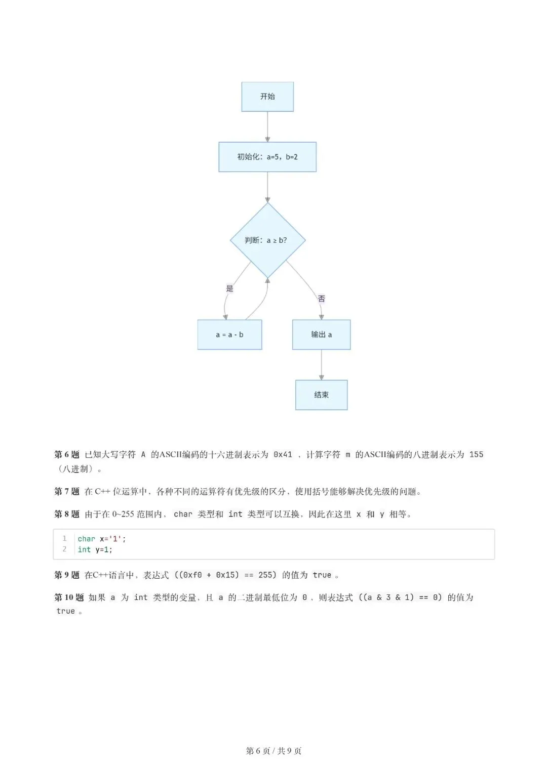 2026年3月 | GESP真题解析【3级】 第9张 2026年3月 | GESP真题解析【3级】 第9张