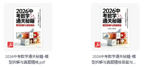 【伴伴严选】中考数学通关秘籍-模型拆解与真题精练 第2张