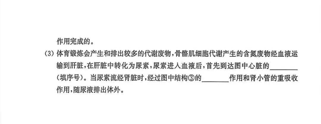 试卷:2026年生物学中考模拟试卷(2)(后附答案) 第7张