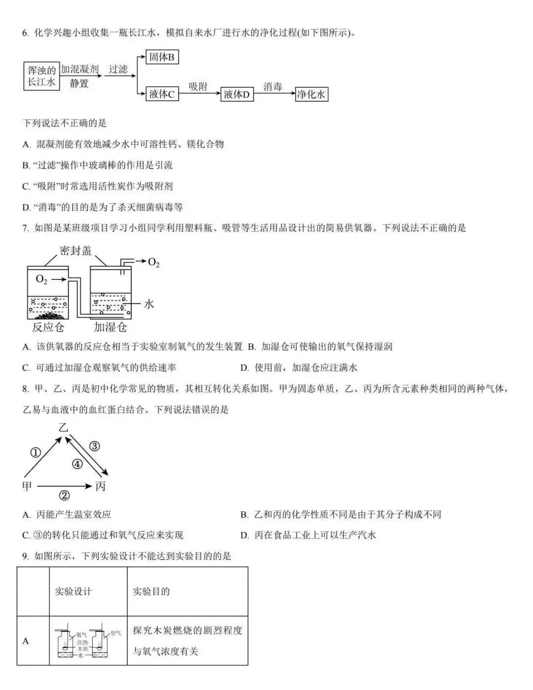 2026年河北廊坊市香河县中考一模化学试卷 第2张