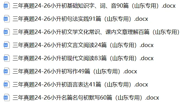 三年真题24-26小升初基础知识字、词、音90篇(山东专用) 第2张 三年真题24-26小升初基础知识字、词、音90篇(山东专用) 第2张