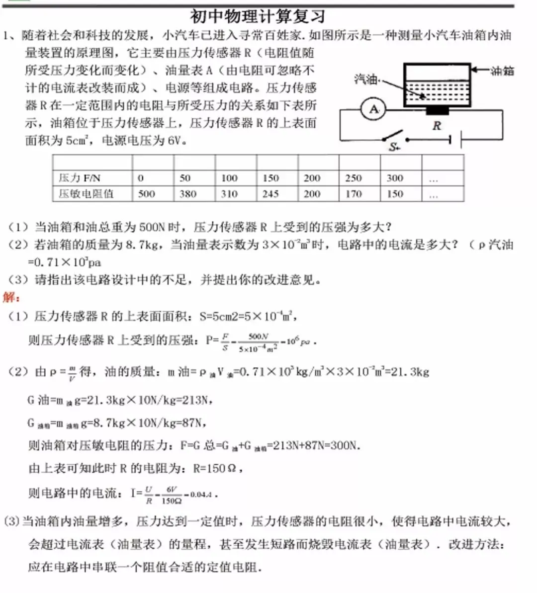 【明思 分享】中考物理压轴计算题专题训练 第2张