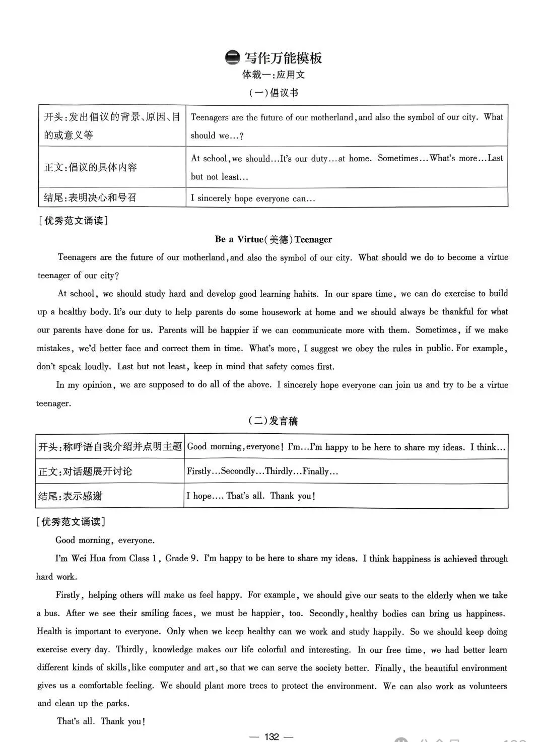 中考句型 与写作模板-第5张图片-四季读书网