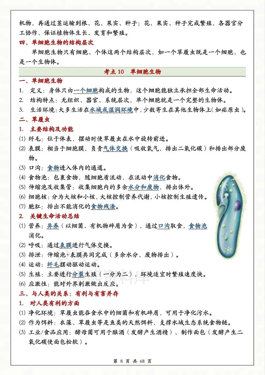 中考生物必备-第8张图片-四季读书网