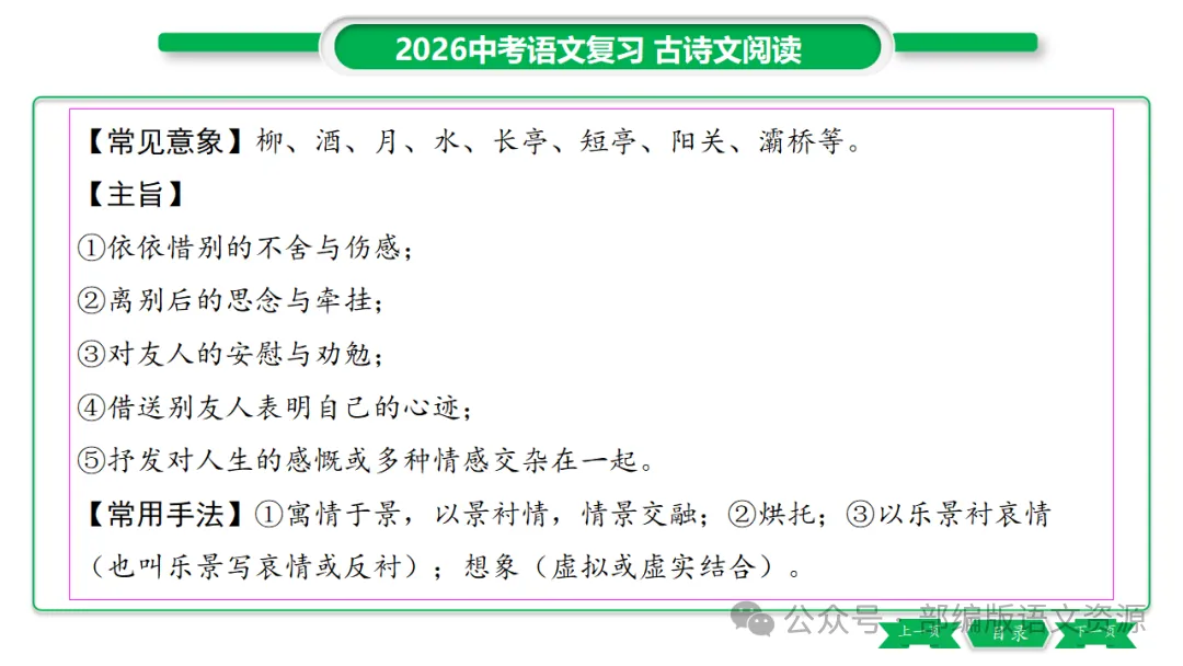 2026中考语文复习:课外古诗主题分类整合ppt-第26张图片-四季读书网