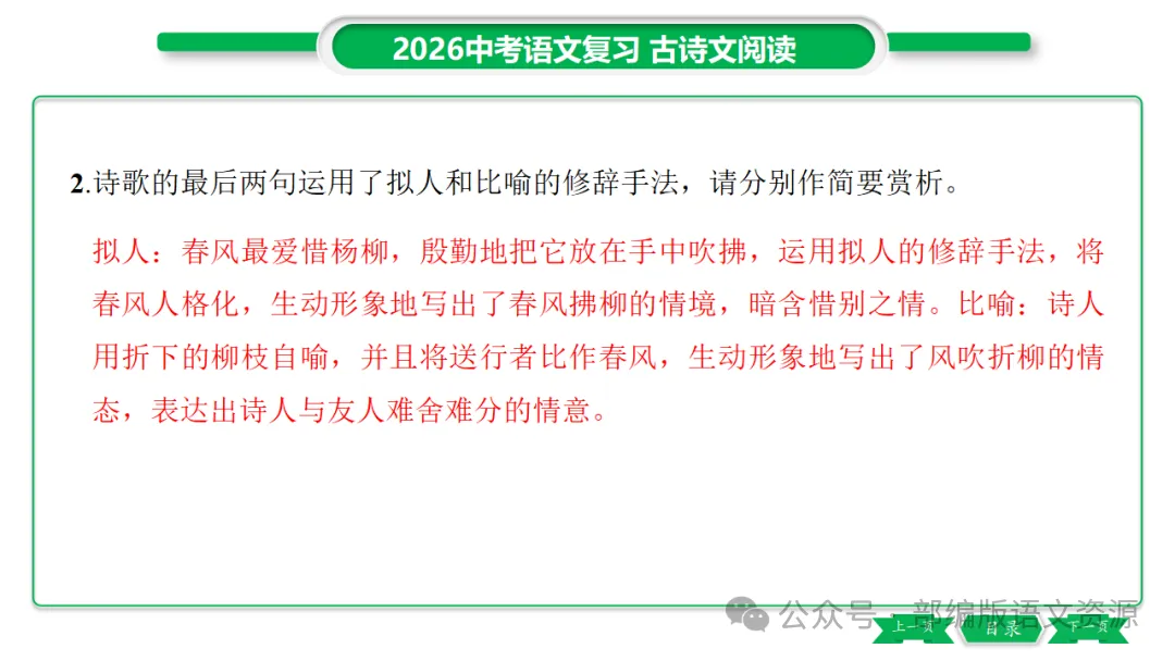 2026中考语文复习:课外古诗主题分类整合ppt-第28张图片-四季读书网